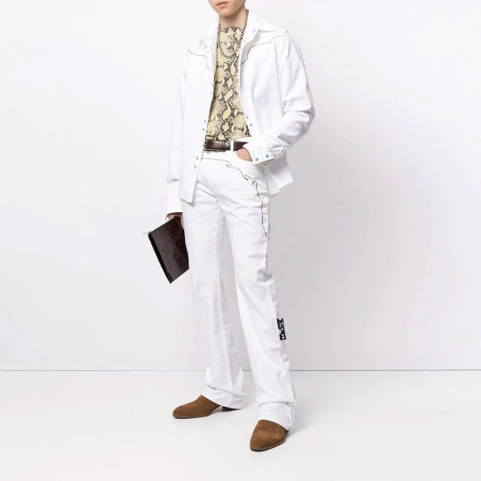 SS21 Patchwork Print Shirt White