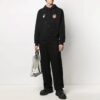 SS21 Pattern hooded Long Sleeves Loose Fit Black