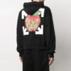 SS21 Pattern hooded Long Sleeves Loose Fit Black