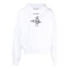 SS21 Pattern Printing hooded Long Sleeves White