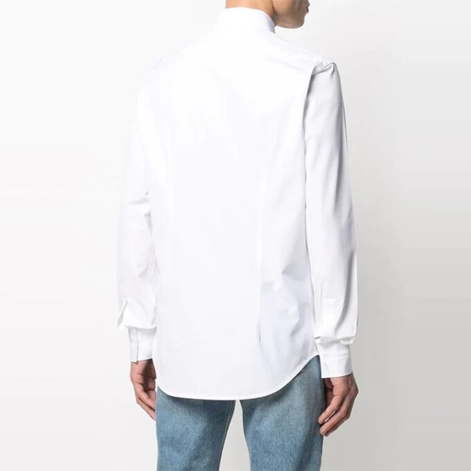 SS21 Pattern Printing Long Sleeves Shirt White