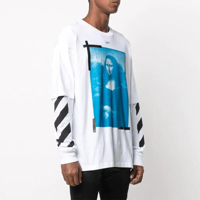SS21 Pattern Printing Long Sleeves White