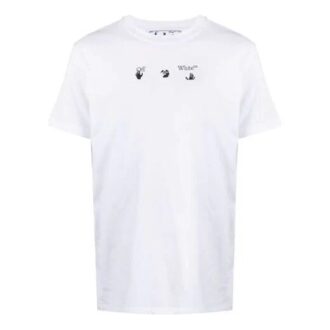 SS21 Pattern Printing Round Neck Short Sleeve Ordinary Version White