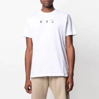 SS21 Pattern Printing Round Neck Short Sleeve Ordinary Version White