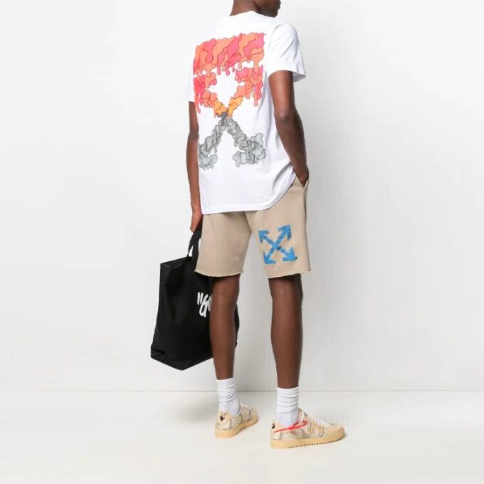 SS21 Pattern Printing Round Neck Short Sleeve Ordinary Version White