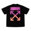 SS21 Pink Gradient Marker Arrow Short Sleeve For Men Black