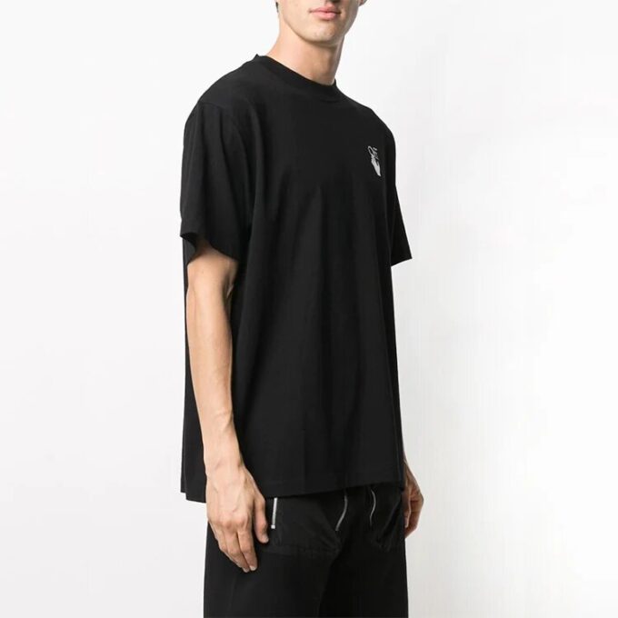 SS21 Pink Gradient Marker Arrow Short Sleeve For Men Black