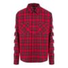 SS21 Plaid flannel Long Sleeves Shirt Loose Fit Red
