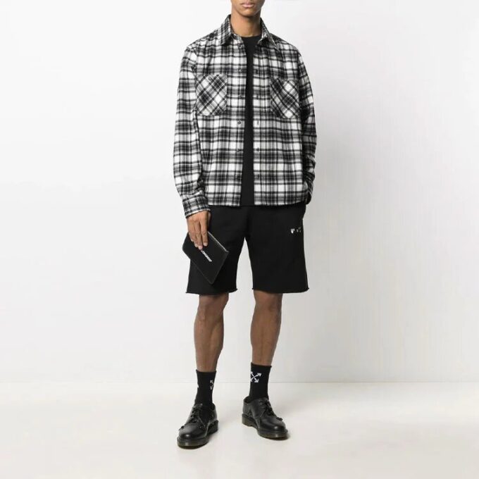 SS21 Plaid Long Sleeves Shirt Black