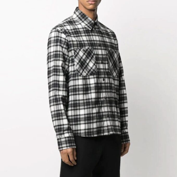 SS21 Plaid Long Sleeves Shirt Black