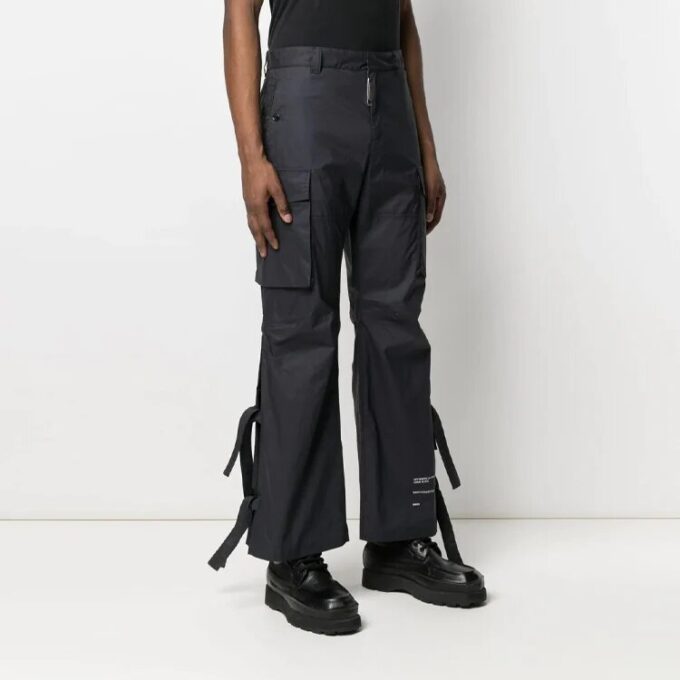 SS21 Printing Cargo Casual Pants Version Black