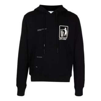 SS21 Printing hooded Long Sleeves Loose Fit Black