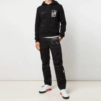 SS21 Printing hooded Long Sleeves Loose Fit Black