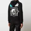 SS21 Printing hooded Long Sleeves Loose Fit Black