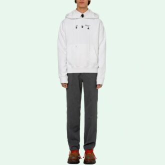 SS21 Printing Logo hooded Long Sleeves White