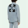 SS21 Printing Pattern lapel Long Sleeves Denim Shirt Blue