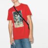 SS21 Printing Round Neck Short Sleeve Loose Fit Red
