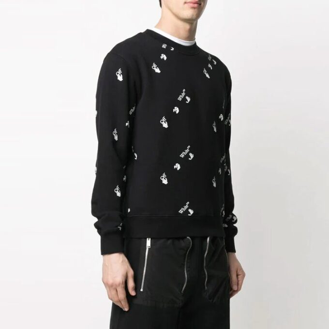 SS21 Printing Slim Fit Round Neck Black