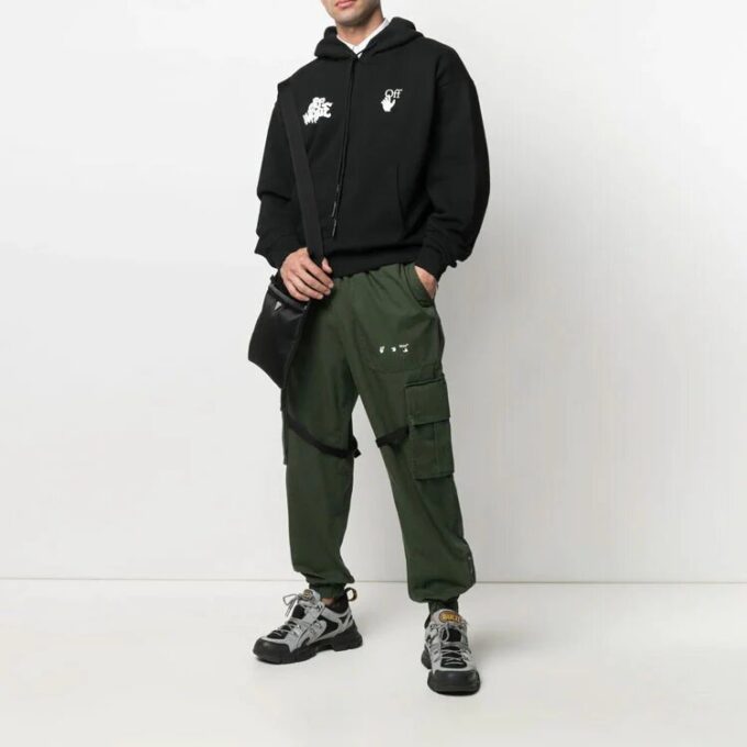 SS21 Red Tongue Out Over Logo Printing Pullover Loose Fit Black