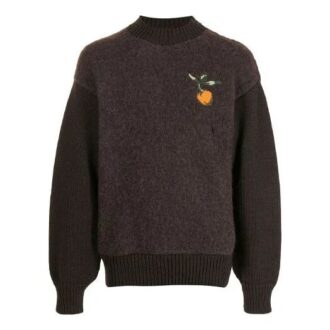 SS21 Round Neck Embroidered Brown