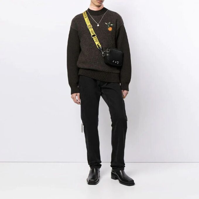 SS21 Round Neck Embroidered Brown