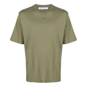SS21 Rubber Arrow Printing Short Sleeve Slim Fit Version Green