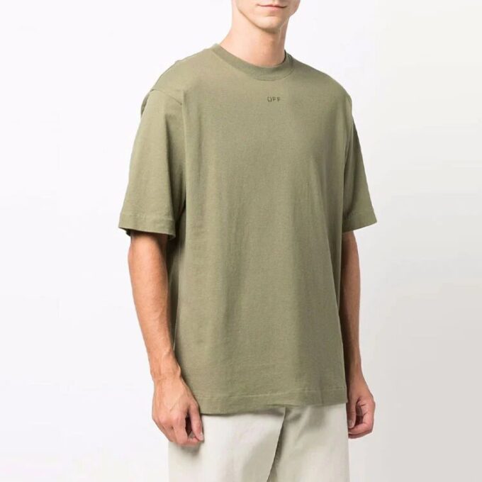 SS21 Rubber Arrow Printing Short Sleeve Slim Fit Version Green