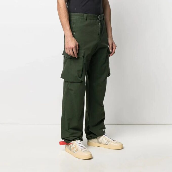 SS21 Side Straight Cargo Pants Version Green