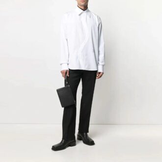 SS21 Solid Color Casual Cozy Long Sleeves Shirt Loose Fit White