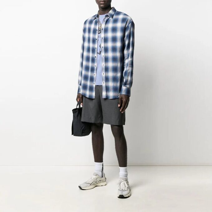 SS21 Solid Color Large Shorts Loose Fit Gray