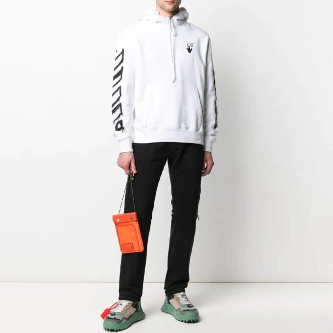 SS21 Spray Marker Logo Printing Loose Fit White