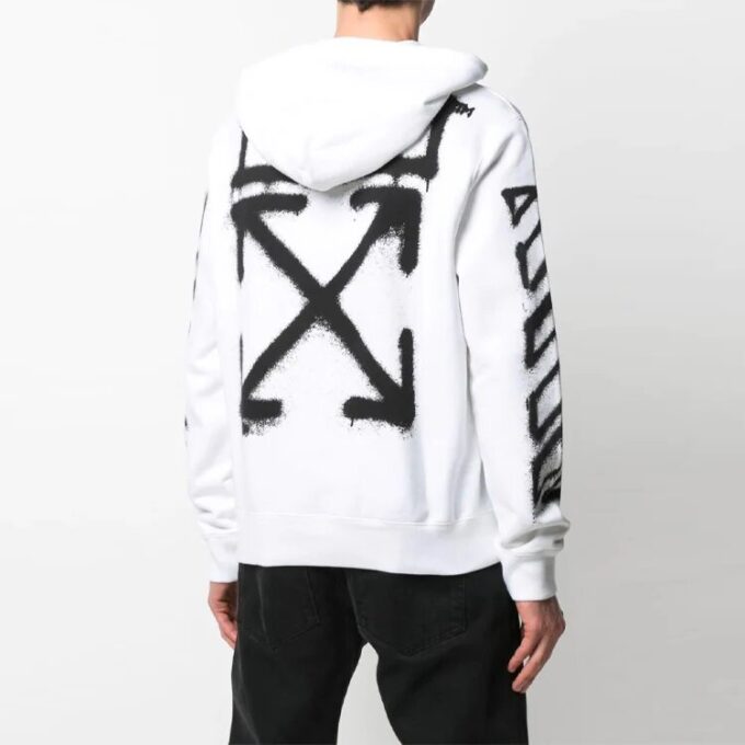 SS21 Spray Marker Logo Printing Loose Fit White