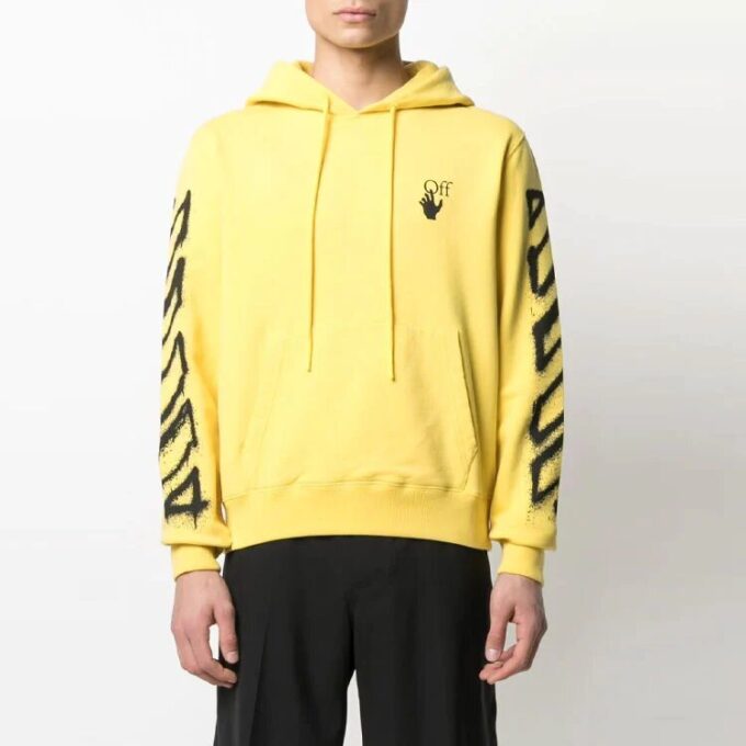 SS21 Spray marker Logo Printing Loose Fit Yellow