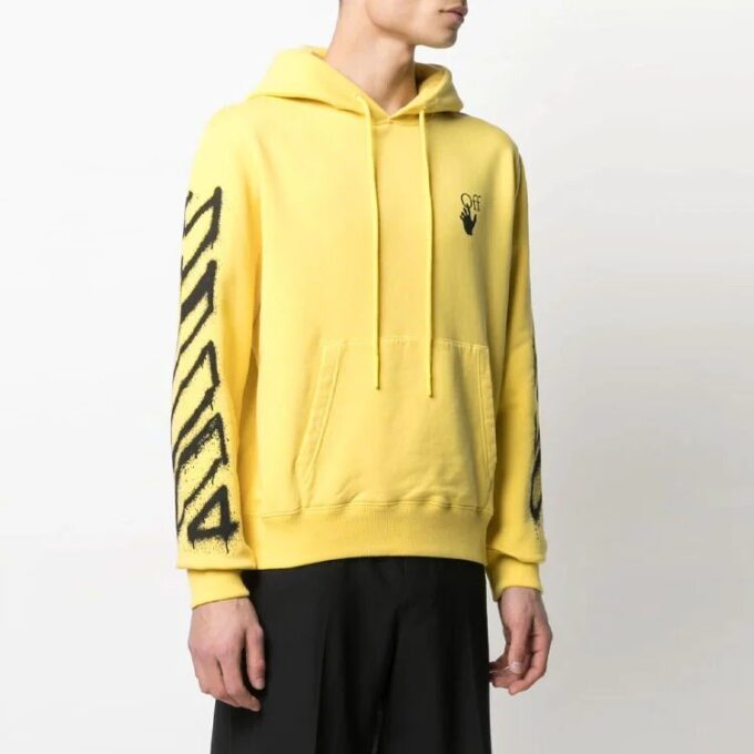SS21 Spray marker Logo Printing Loose Fit Yellow