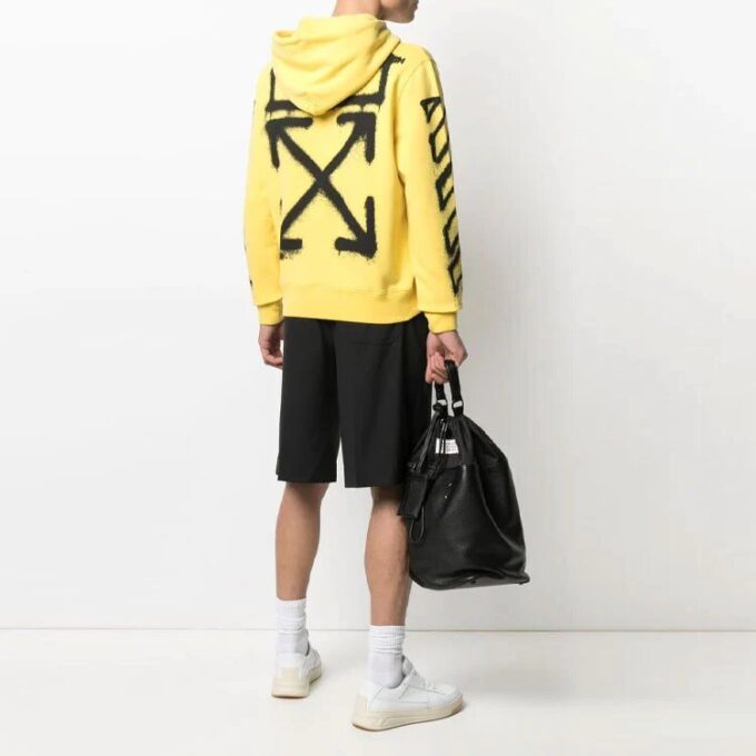 SS21 Spray marker Logo Printing Loose Fit Yellow