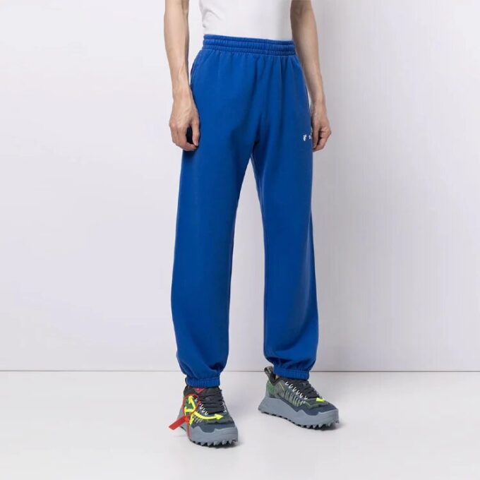 SS21 Stripe Bundle Feet Sports Long Pants Loose Fit Blue