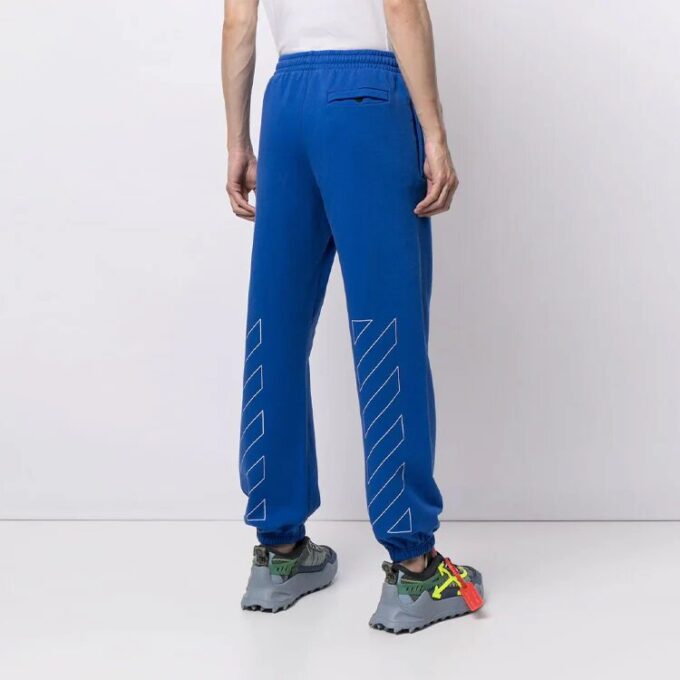 SS21 Stripe Bundle Feet Sports Long Pants Loose Fit Blue