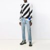 SS21 Stripe High Collar Black White