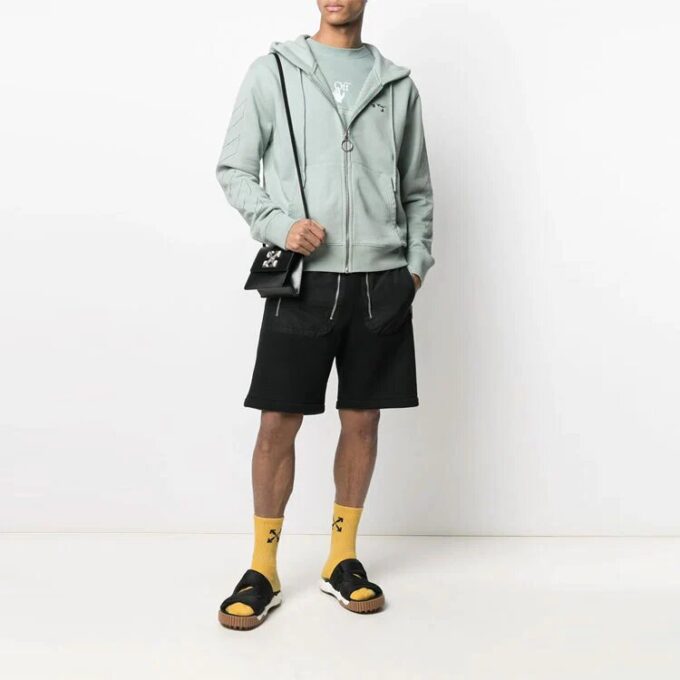 SS21 Stripe Logo Printing Hooded Jacket Green