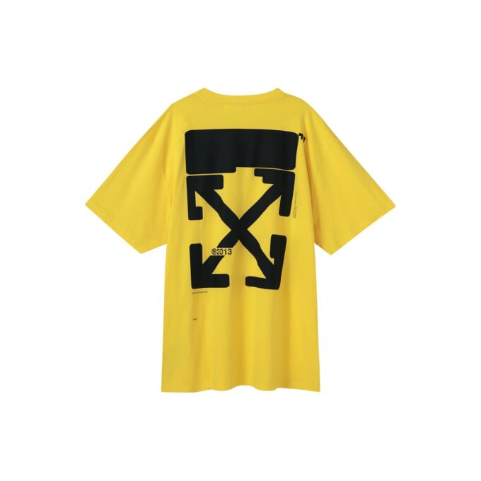 SS21 Tech Marker Logo Round Neck Short Sleeve Ordinary Version Yellow