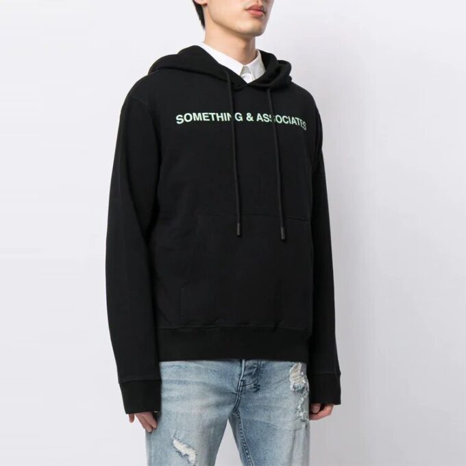 SS21 x Something & Associates Crossover Alphabet hooded Printing Black