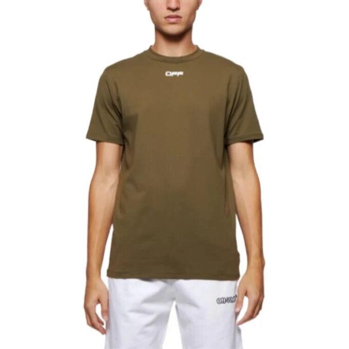 SS22 Alphabet Arrow Printing Round Neck Short Sleeve Green