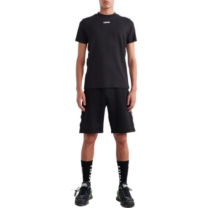 SS22 Alphabet Printing Round Neck Pullover Short Sleeve Ordinary Version Black