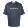 SS22 Alphabet Printing Solid Color Cotton Short Sleeve Blue
