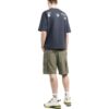 SS22 Alphabet Printing Solid Color Cotton Short Sleeve Blue