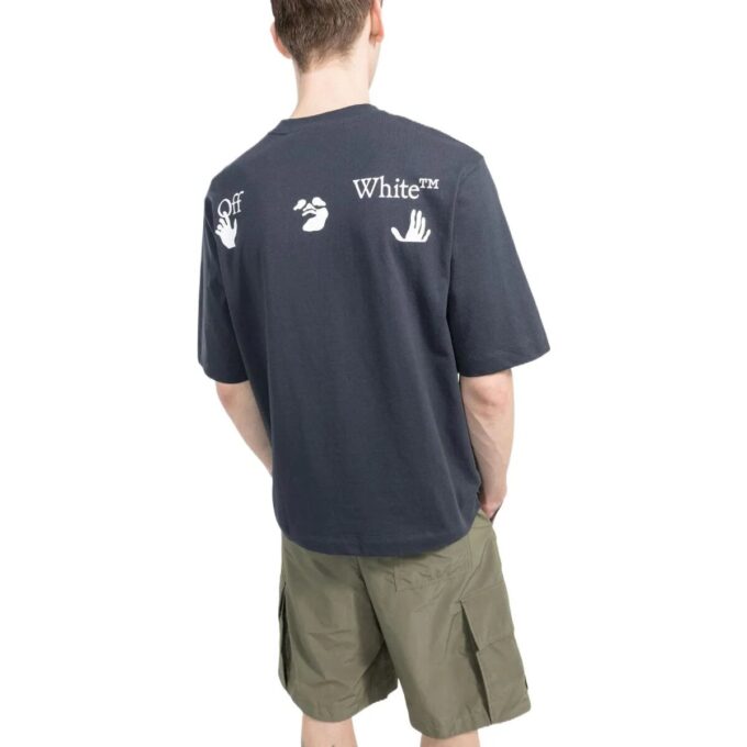 SS22 Alphabet Printing Solid Color Cotton Short Sleeve Blue