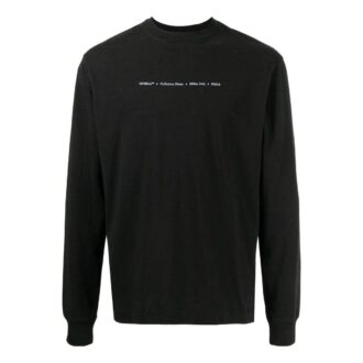 SS22 Arrow Logo Printing Round Neck Long Sleeves Black