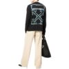 SS22 Arrow Logo Printing Round Neck Long Sleeves Black