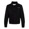 SS22 Chest Logo Printing Denim Jacket Black