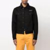 SS22 Chest Logo Printing Denim Jacket Black